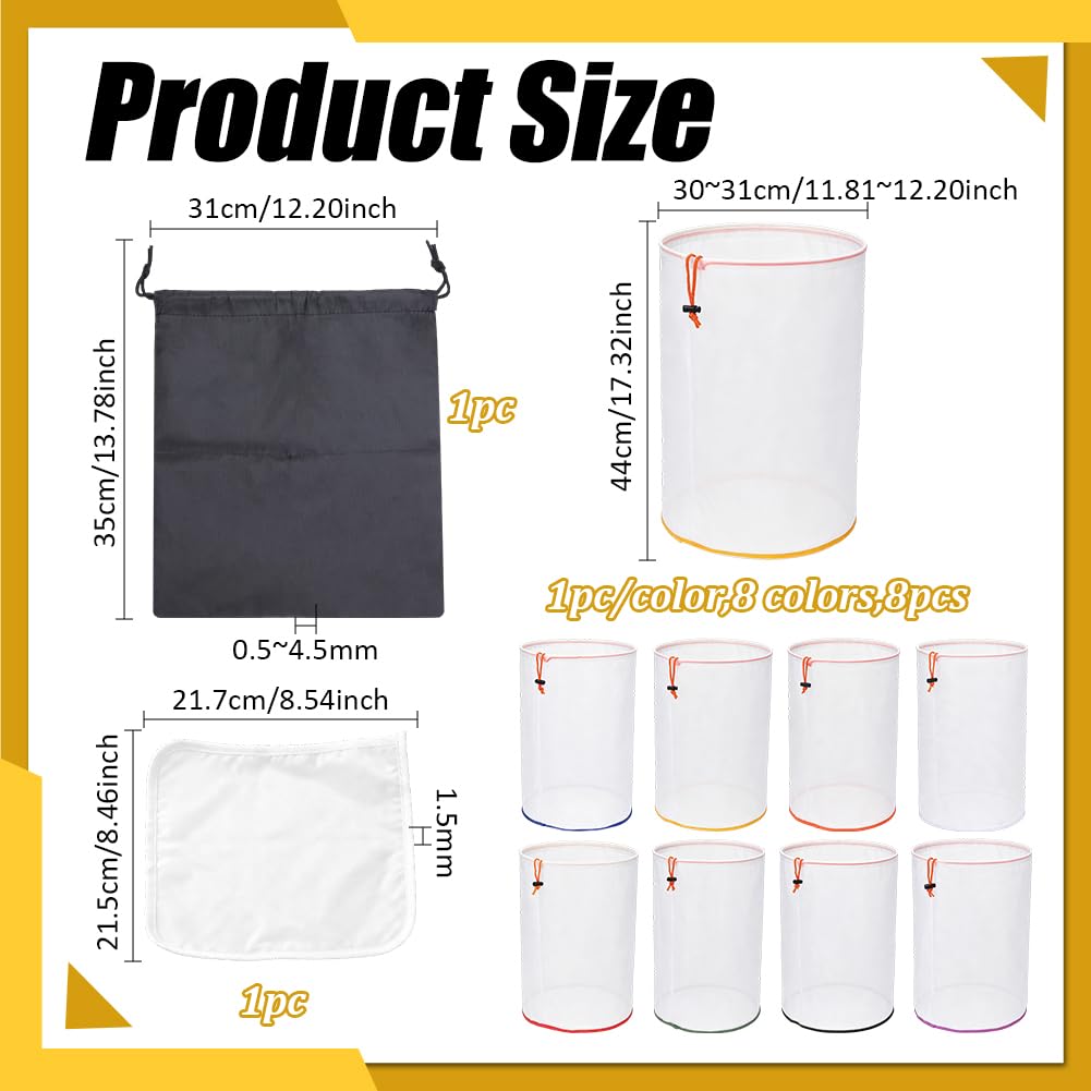 BENECREAT Sac Filtre Nylon 5 Gallons 8 pcs 25-220 Microns