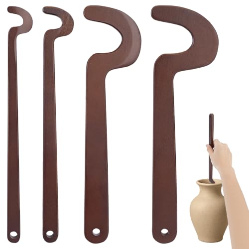BENECREAT outils tournage poterie bois 4 pièces modelage