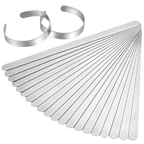 BENECREAT bracelets manchette acier inox 170x10mm lot 20 gravure