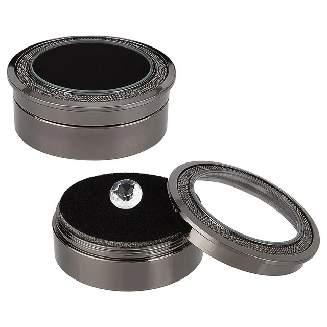 BENECREAT Gunmetal coffret cadeau bijoux verre lot de 2