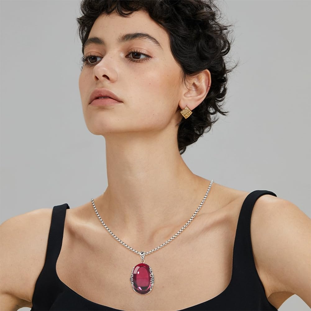 BENECREAT Support Pendentif Argent 925 Plateau Cabochon Antique