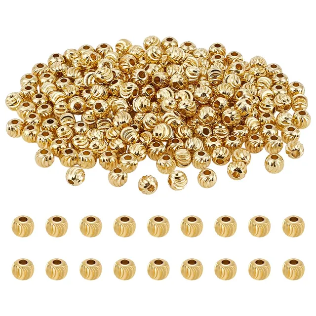 BENECREAT perles intercalaires dorées 6x5 mm x180