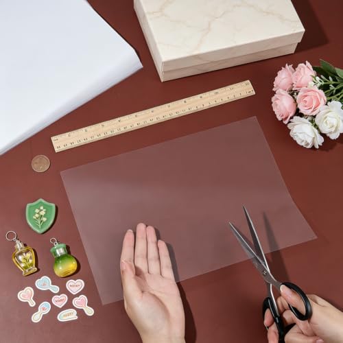 BENECREAT Feuilles Plastique PVC Transparent A4 50 pcs 0,2 mm