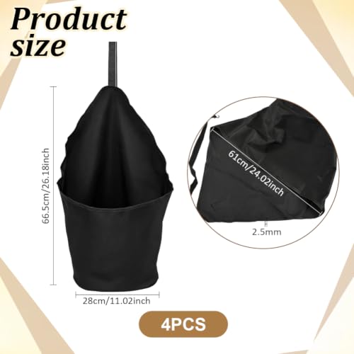 BENECREAT sac nourriture cheval nylon noir 4 pcs