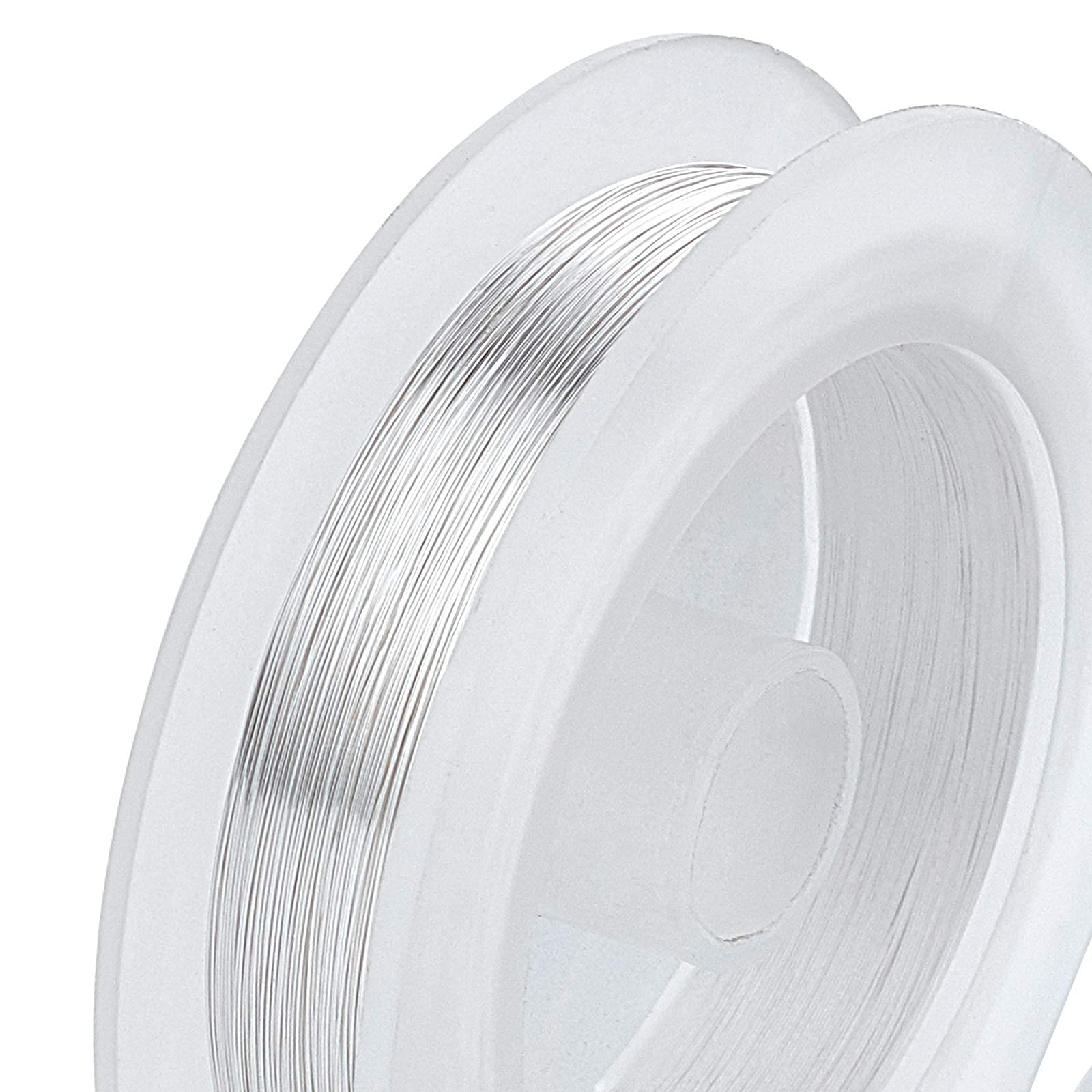 BENECREAT Fil Cuivre Argenté 0,2 mm 160 m Bijoux