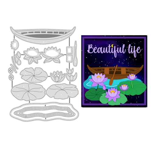BENECREAT Lotus dies de découpe scrapbooking 10x13,3cm