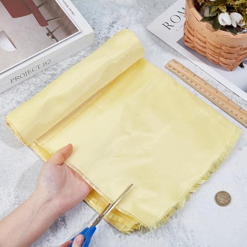 BENECREAT tissu Kevlar aramide jaune 1x1m résistant coupure
