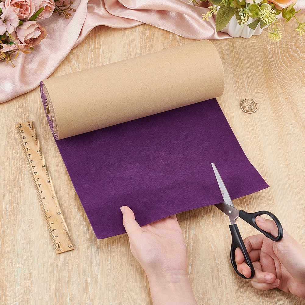 BENECREAT Tissu Velours Autocollant Indigo 4m x 25cm
