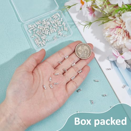 BENECREAT perles à sertir torsadées laiton x50 argenté
