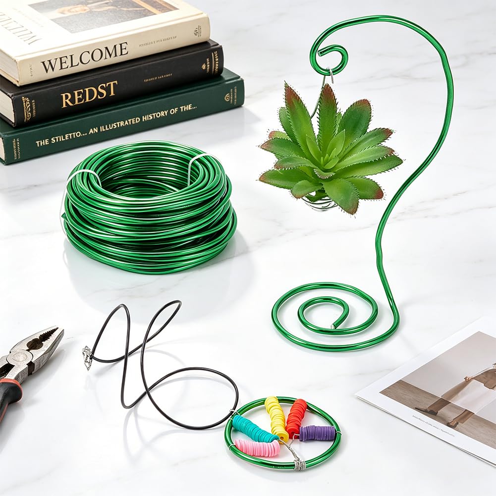BENECREAT Fil aluminium vert citron 4mm 16m