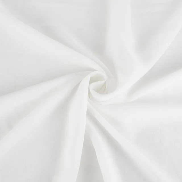 BENECREAT Mousseline tissu blanc 150cmx5m mariage