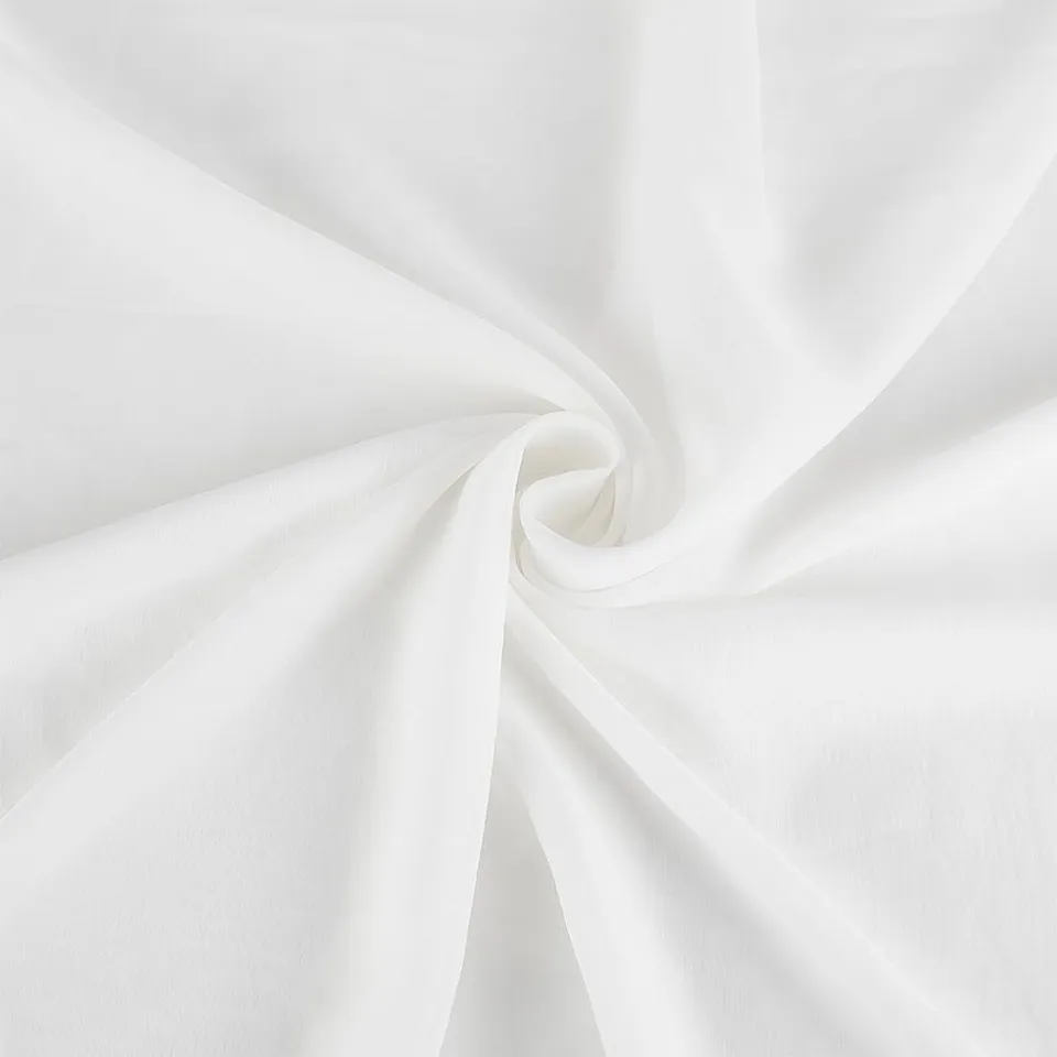 BENECREAT Mousseline tissu blanc 150cmx5m mariage
