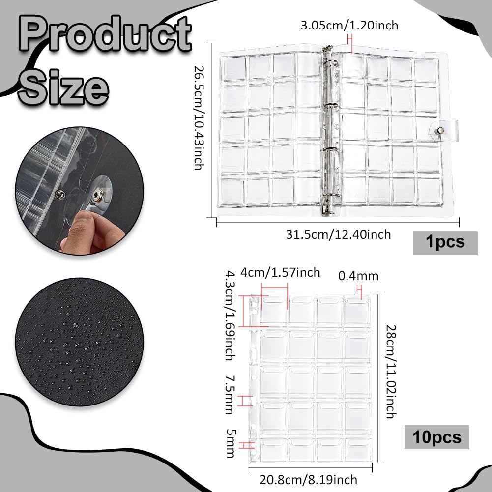 BENECREAT classeur badges 9 poches transparent 10 pages
