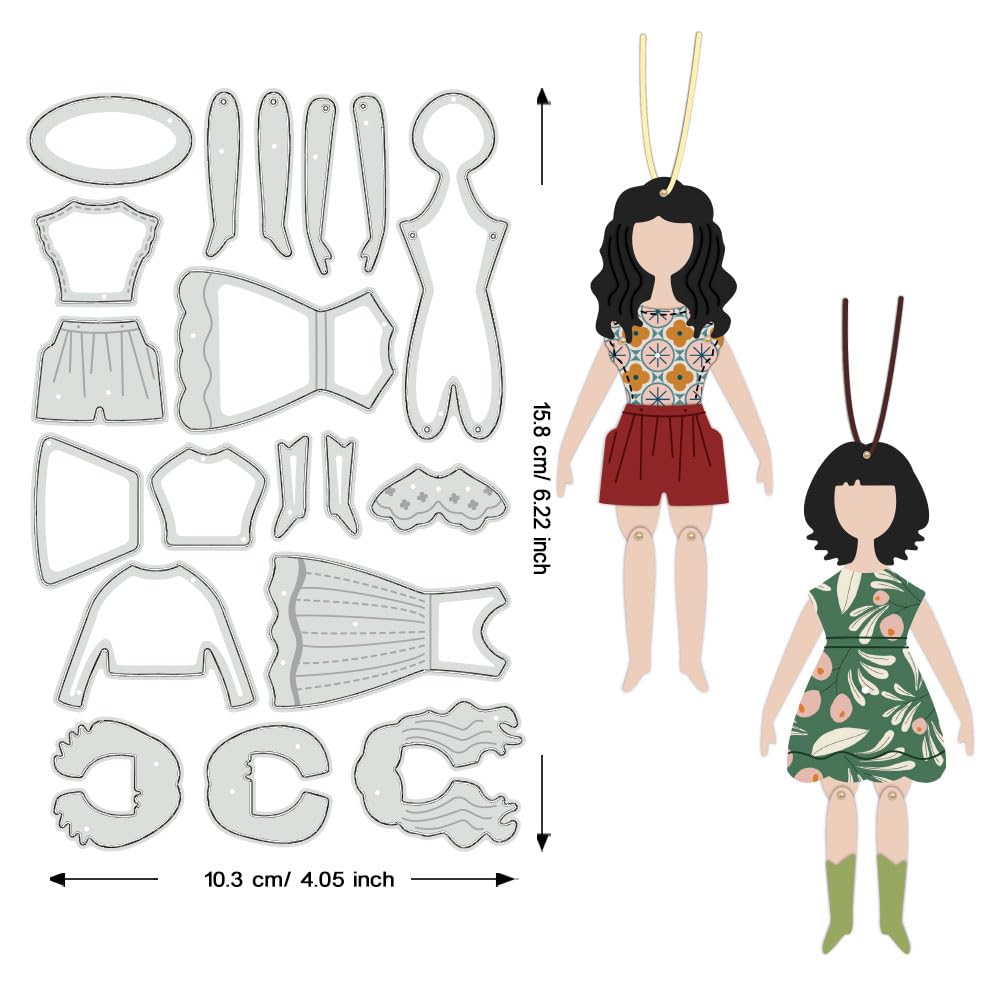 BENECREAT Poupée Mode matrice de découpe scrapbooking acier 0,8 mm