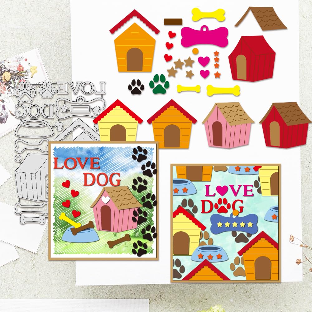 BENECREAT LOVE DOG matrices découpe métal chien 11x18 cm