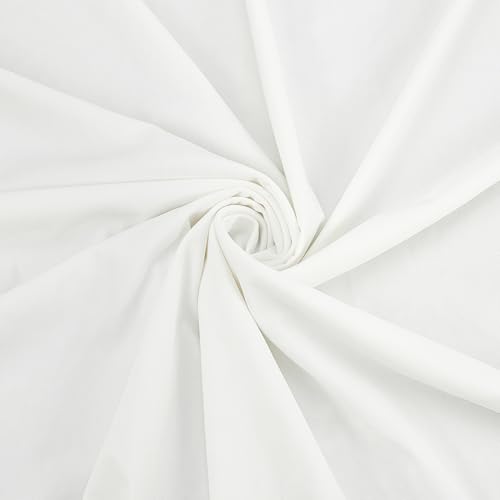 BENECREAT Tissu nylon spandex blanc 150 cm x 0,91 m