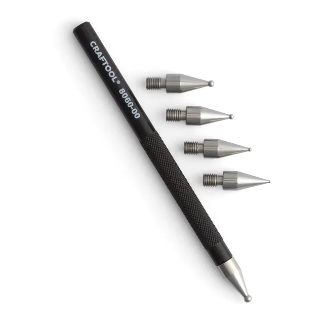 Craftool Stylet japonais interchangeable outil acier 5 pointes