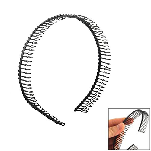 ROSENICE Serre-tête peigne métal noir 80 dents femme