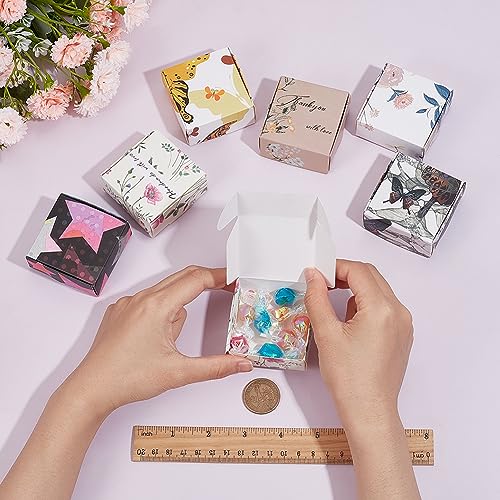 BENECREAT 36 boîtes cadeau papier fleuri 5,6 cm