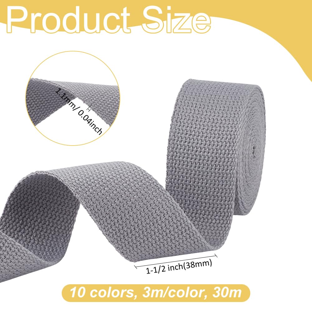 BENECREAT sangle polycoton 38mm bleu-noir 10x3m