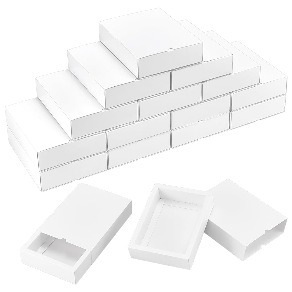 BENECREAT Boîtes Tiroirs Papier noires 20pcs 17,5x13x4cm