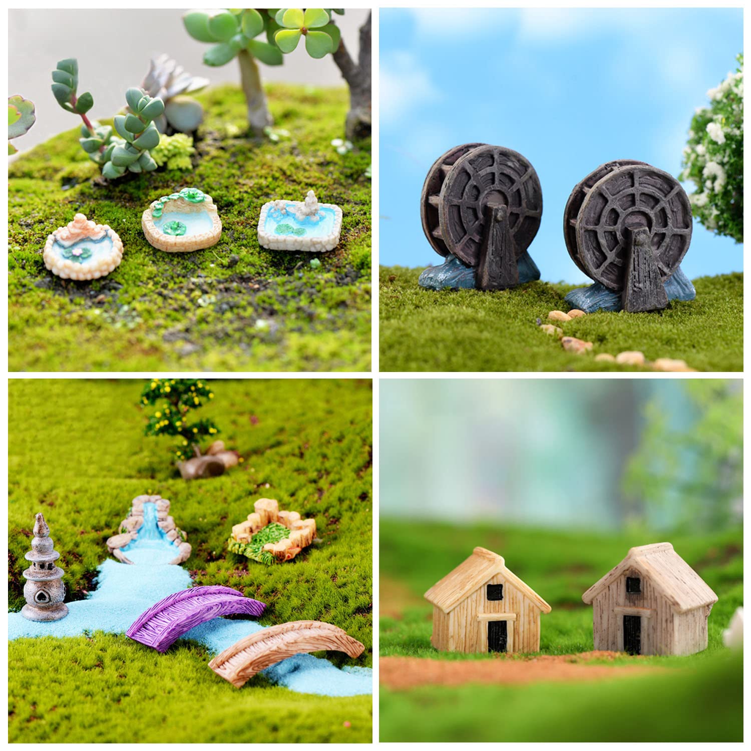 Cayway Style 2 Figurines Jardin Fées Miniatures 16 Pièces