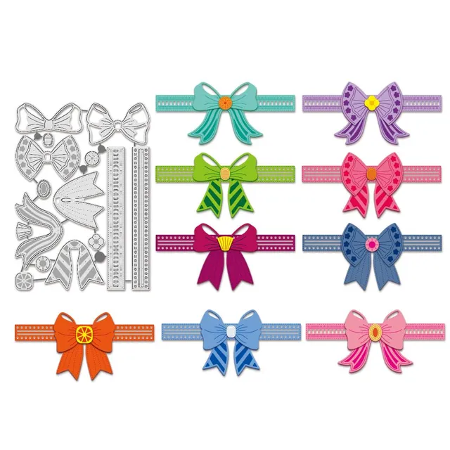 BENECREAT Nœud Ruban matrice de découpe scrapbooking bordure acier