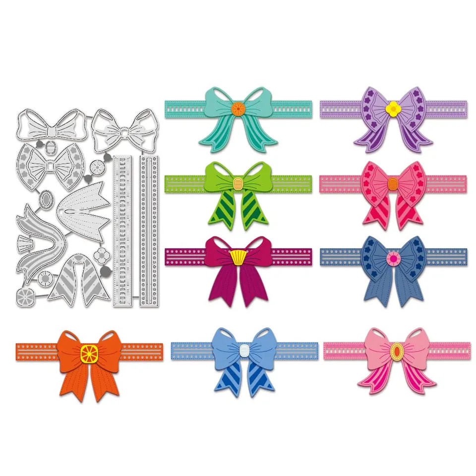 BENECREAT Nœud Ruban matrice de découpe scrapbooking bordure acier