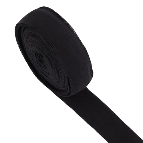 BENECREAT biais coton noir pli simple 30mm 13m