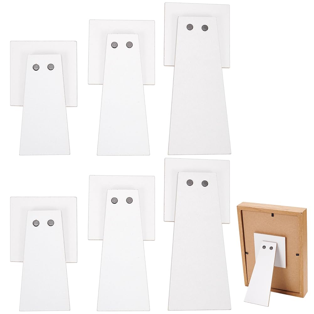 BENECREAT Chevalets Dos Cadre Photo Bois Fauve Lot de 6
