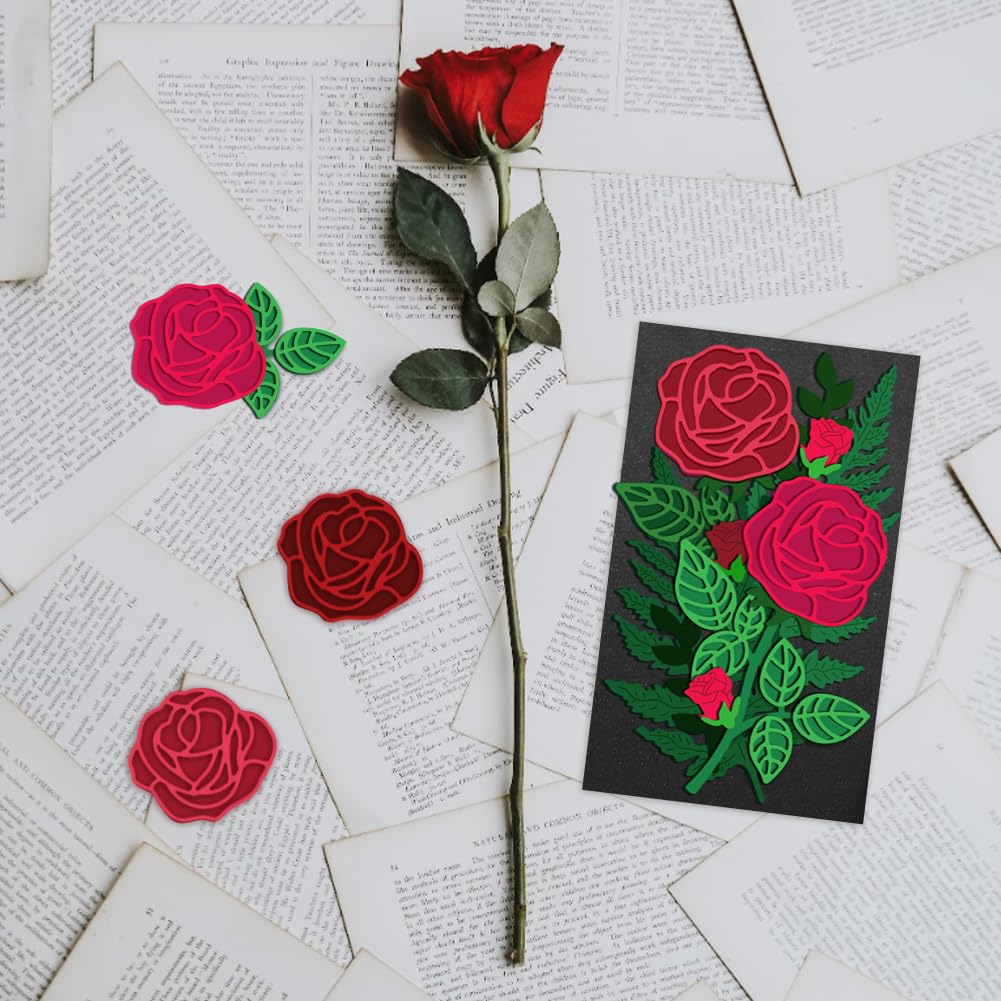 BENECREAT Matrice Découpe Métal Bouquet Roses Scrapbooking