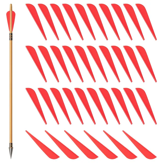 BENECREAT Vanes Flèches TPU Rouge 7,5cm Lot 100