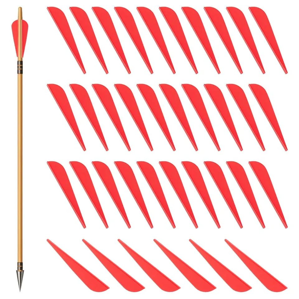BENECREAT Vanes Flèches TPU Rouge 7,5cm Lot 100