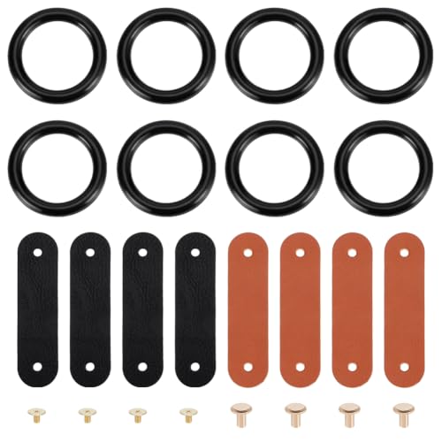 BENECREAT Anneaux Sécurité Étrier Paon Caoutchouc 8pcs