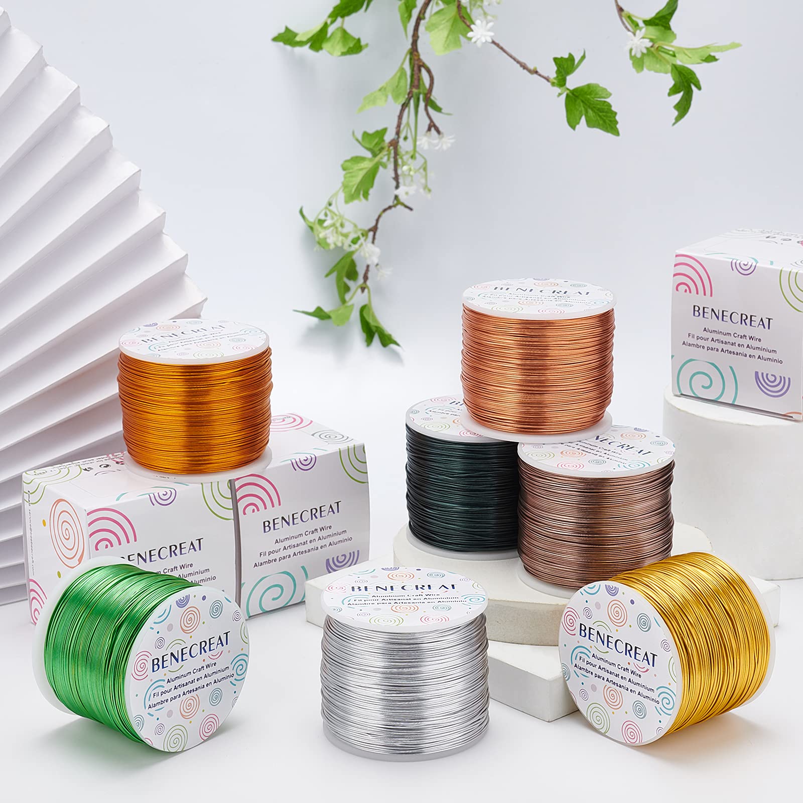 BENECREAT fil aluminium 0,8mm brun noix coco 235m mat
