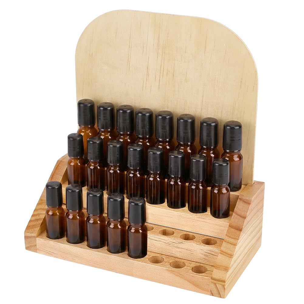 BENECREAT présentoir bois huiles essentielles 22mm 48 flacons
