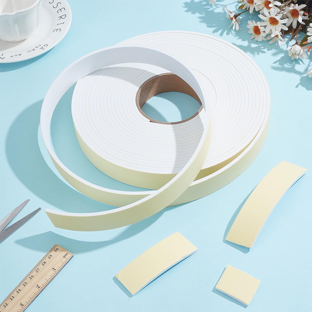 BENECREAT Bande mousse adhésive blanche 10m 30x4mm EVA