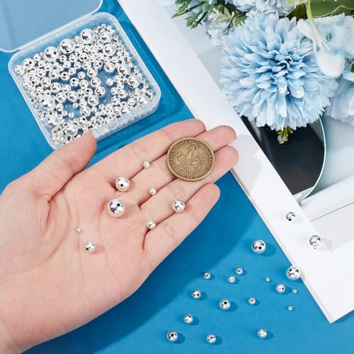 BENECREAT Perles intercalaires laiton argent 925 283pcs