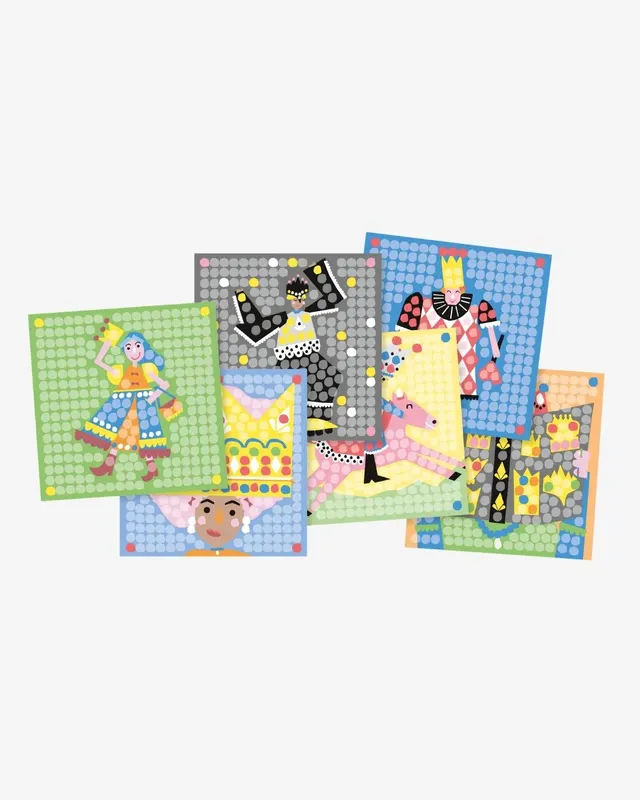 Playmais Mosaic Princess cartes à décorer 6 cartes princesses