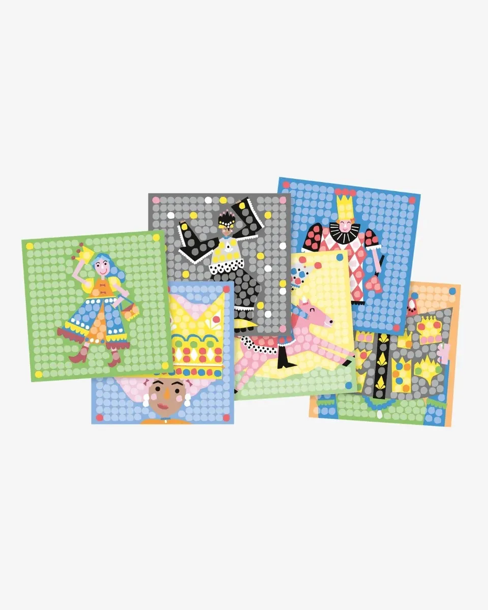 Playmais Mosaic Princess cartes à décorer 6 cartes princesses