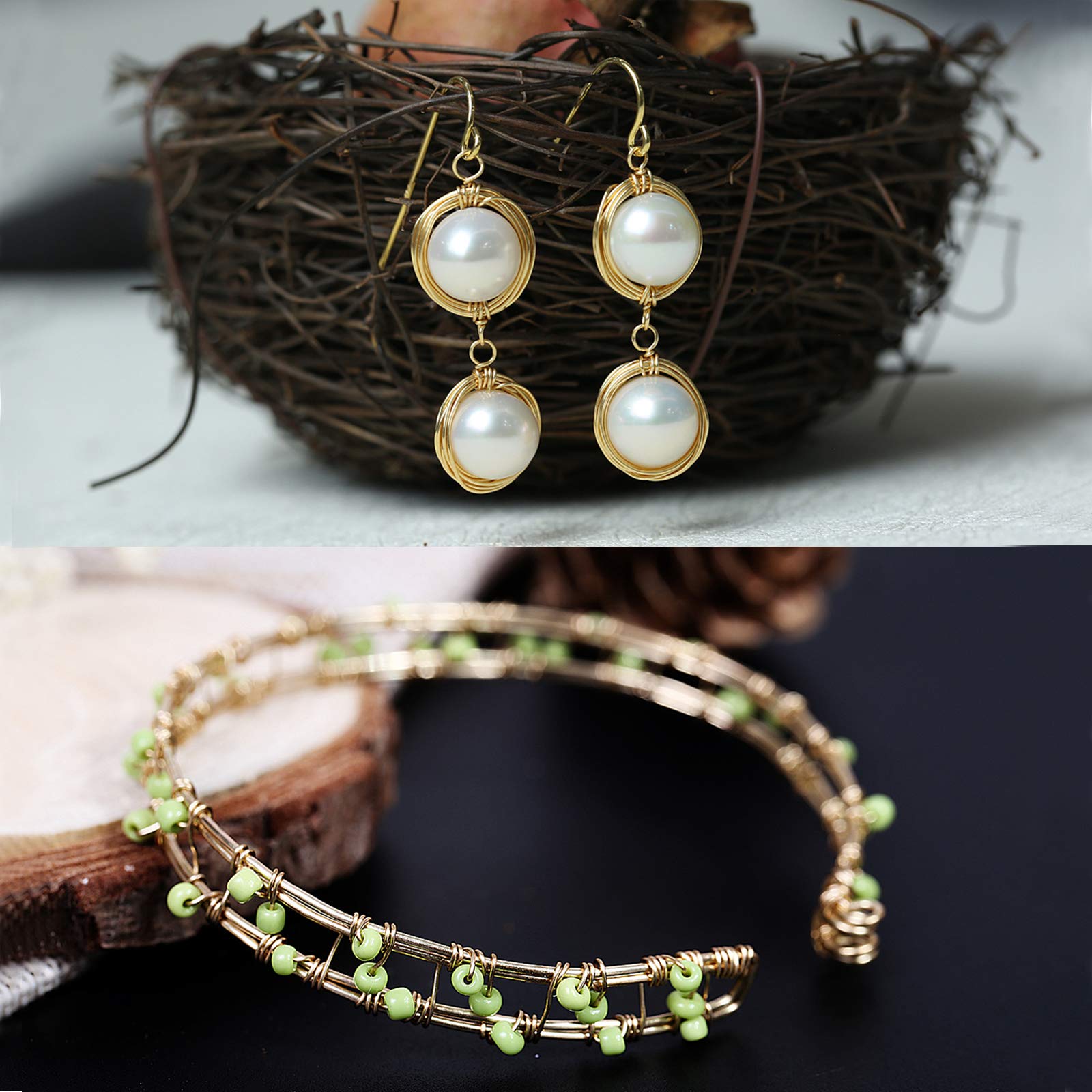 BENECREAT Fil Cuivre 1mm Doré 15m Bijoux Anti-Ternissement