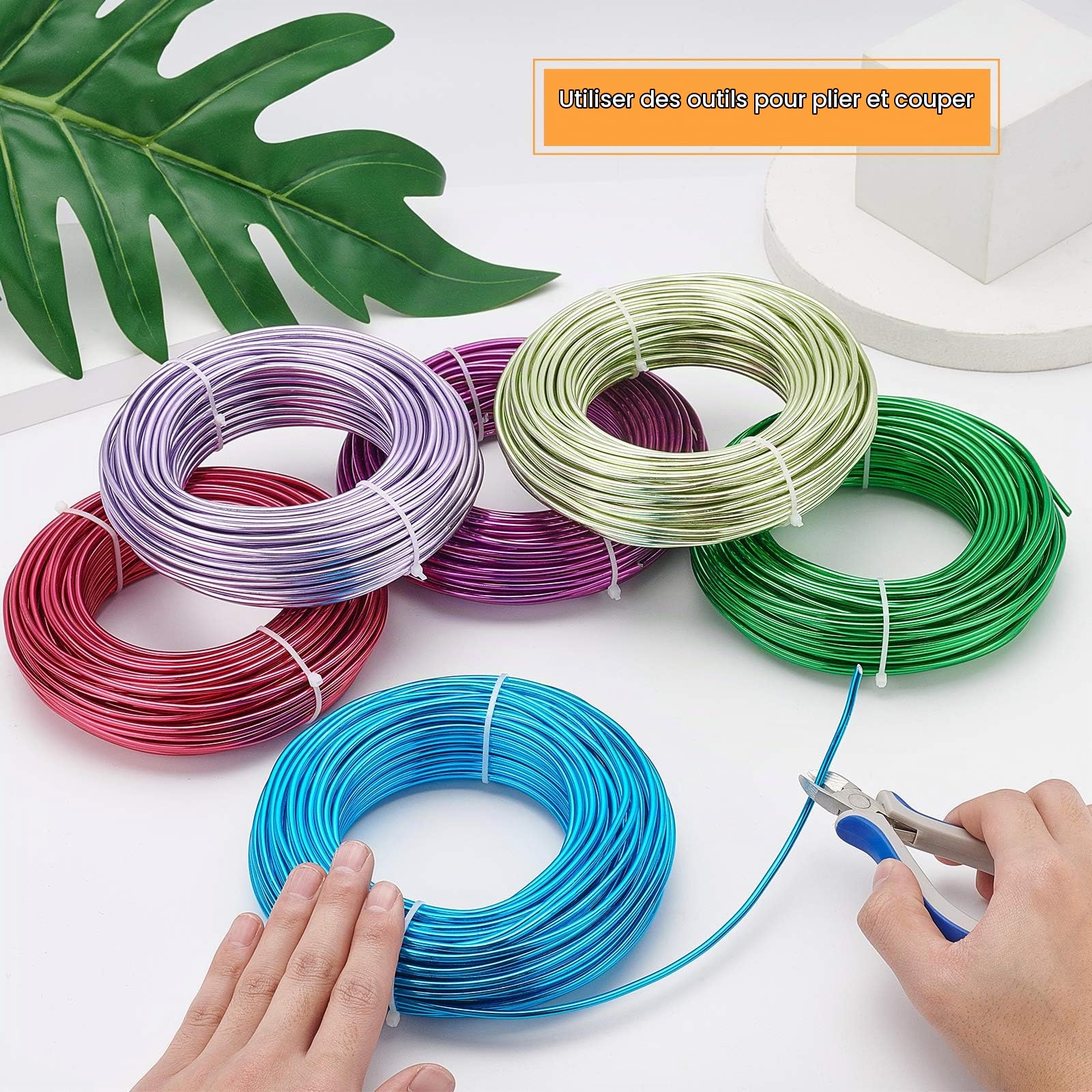 BENECREAT Fil Aluminium Sculpture 3mm 25m Couleur