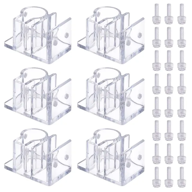 BENECREAT clips tuyau aquarium acrylique 6 pièces