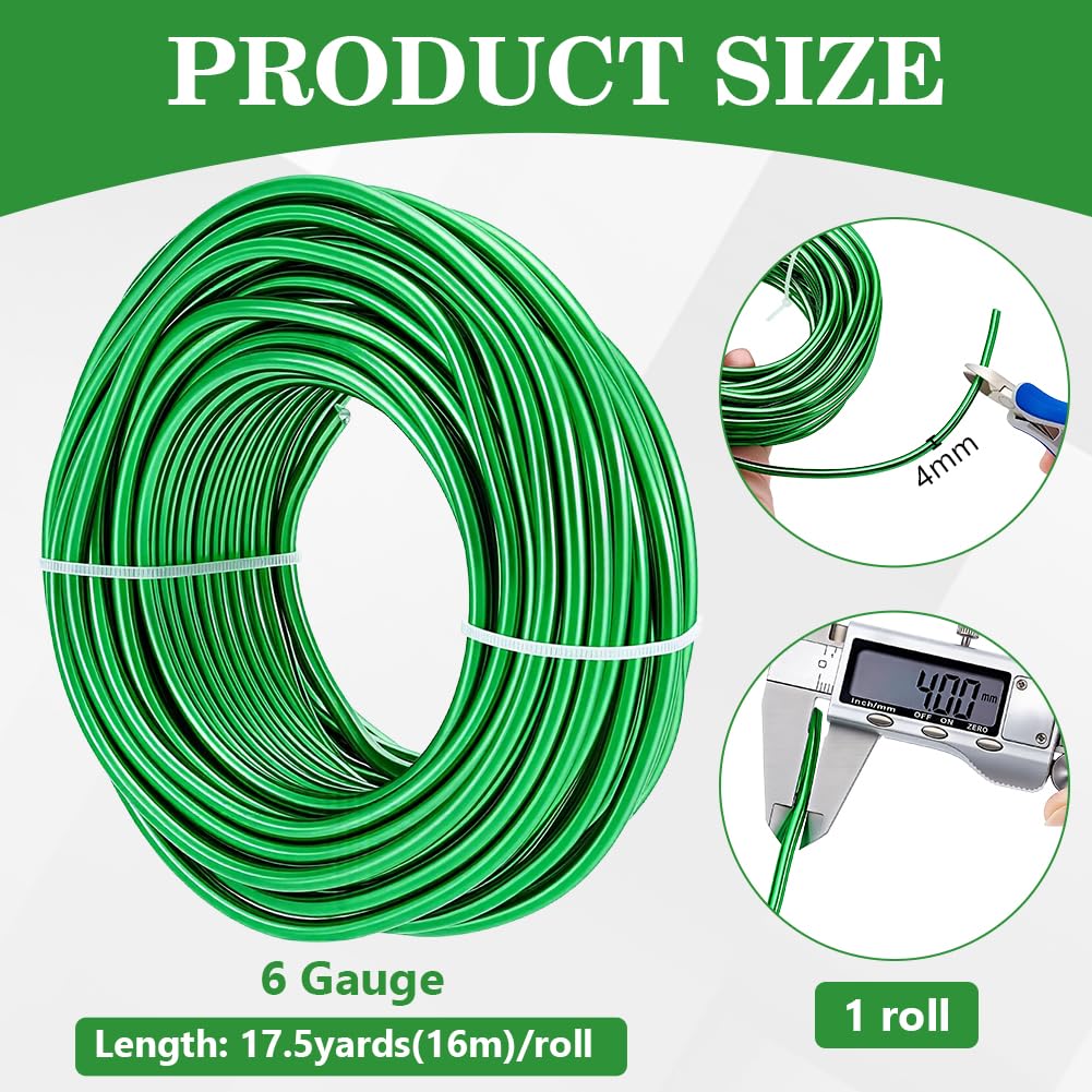 BENECREAT Fil aluminium vert citron 4mm 16m