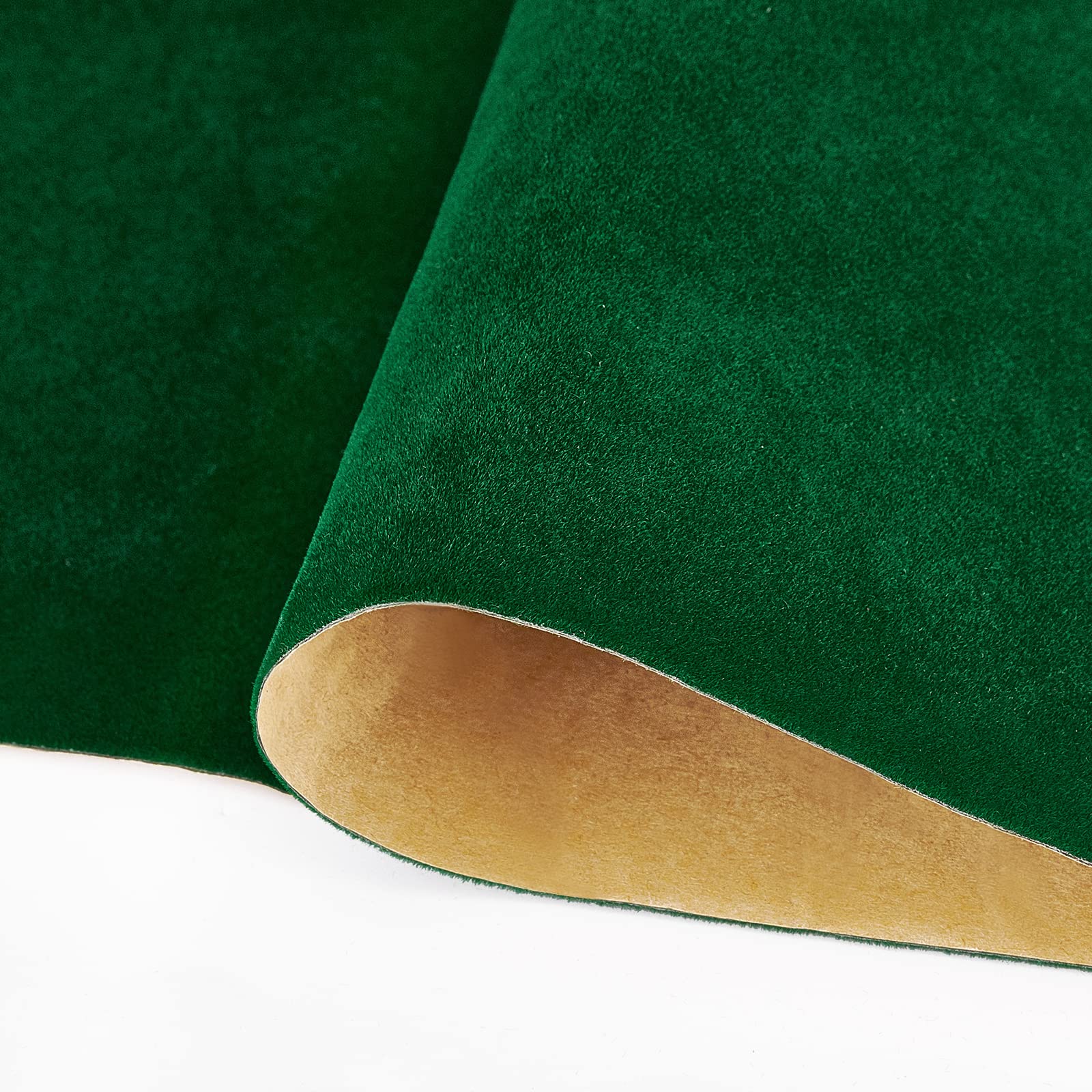 BENECREAT Tissu Velours Auto-Adhésif Vert Foncé 200x40cm 0,6mm