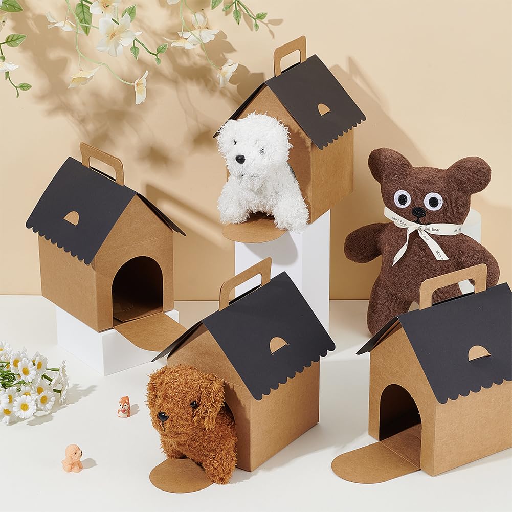 BENECREAT boîte cadeau niche chien papier 30 pcs 18cm