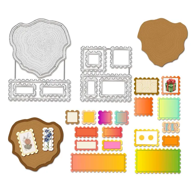 BENECREAT Dies bordure timbre 2 pcs matrice dentelle