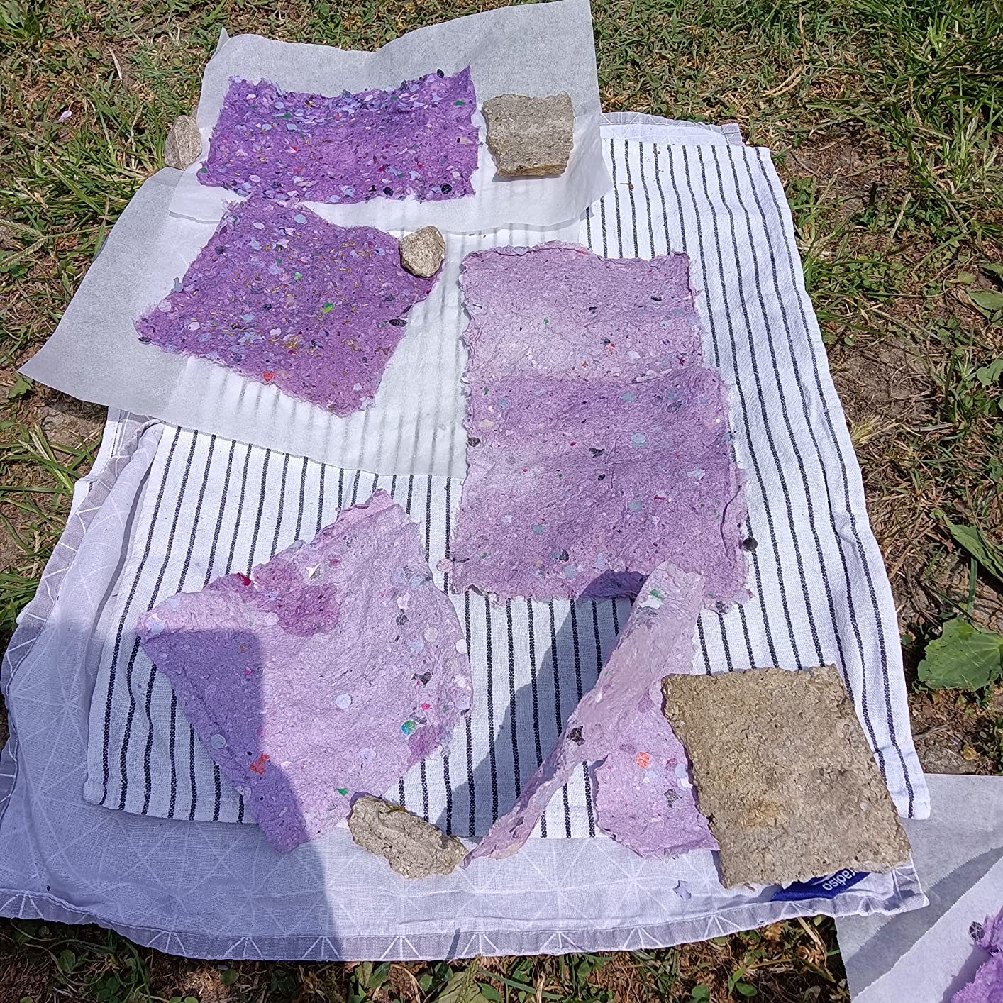 Cayway kit fabrication papier 9 pièces 3 cadres bois fleurs séchées