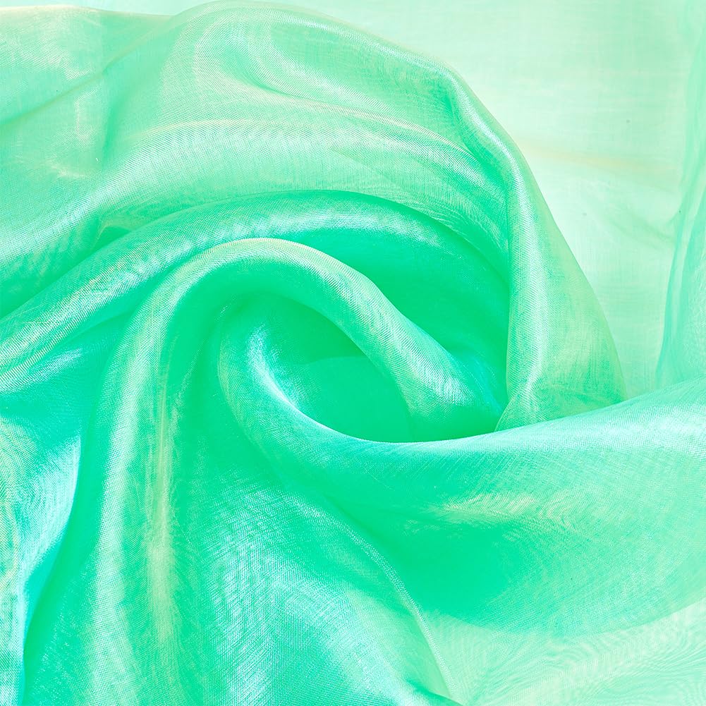 BENECREAT Tissu Organza Bicolore Bleu 3m x 150cm Léger