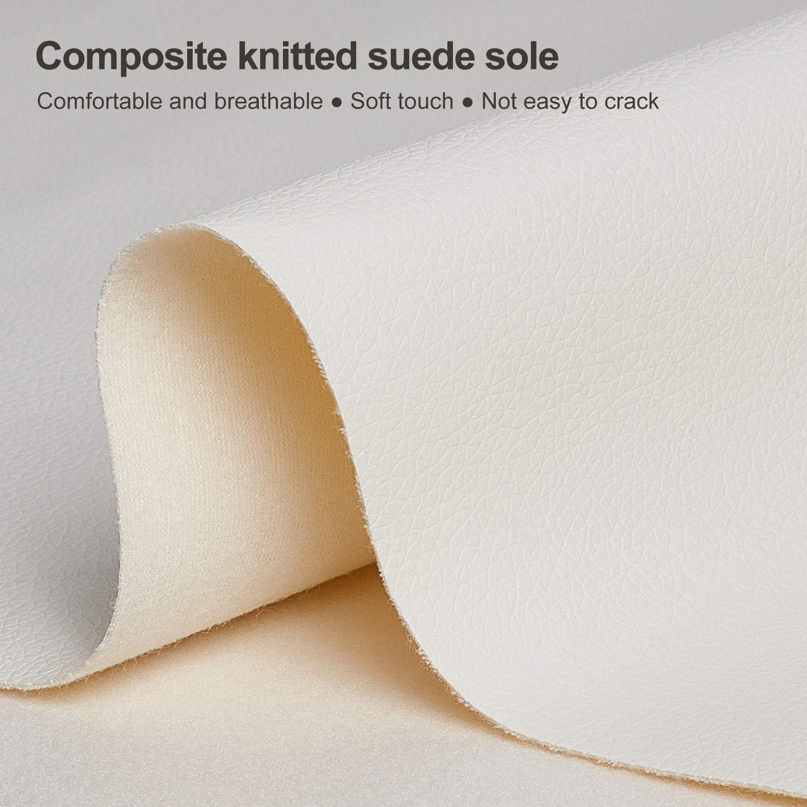 BENECREAT tissu simili cuir blanc 33x140cm litchi